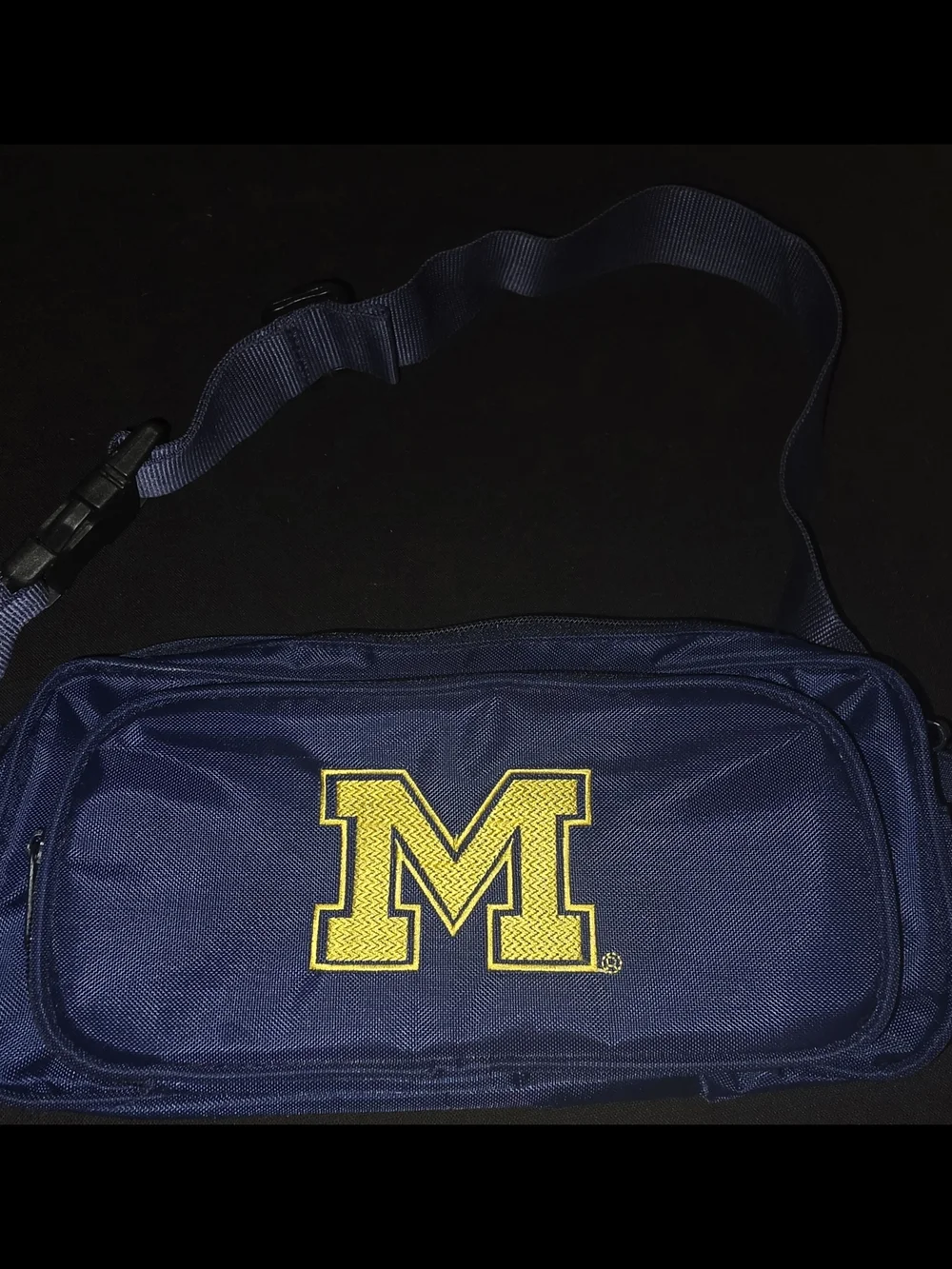 Men's Michigan Navy Blue Carry Bag with Yellow 'M' Logo